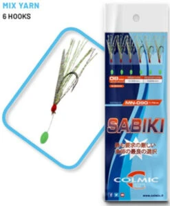 Colmic Sabiki Monoline MN-080 1,75m/0,33mm (6 X 5cm/0,24mm Hook Size 8JP)