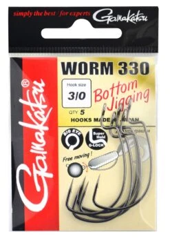Gamakatsu Worm 330 Bottom Jigging Hooks Size 5/0 -Hengelsport Winkel 1a9d11432596e9bd