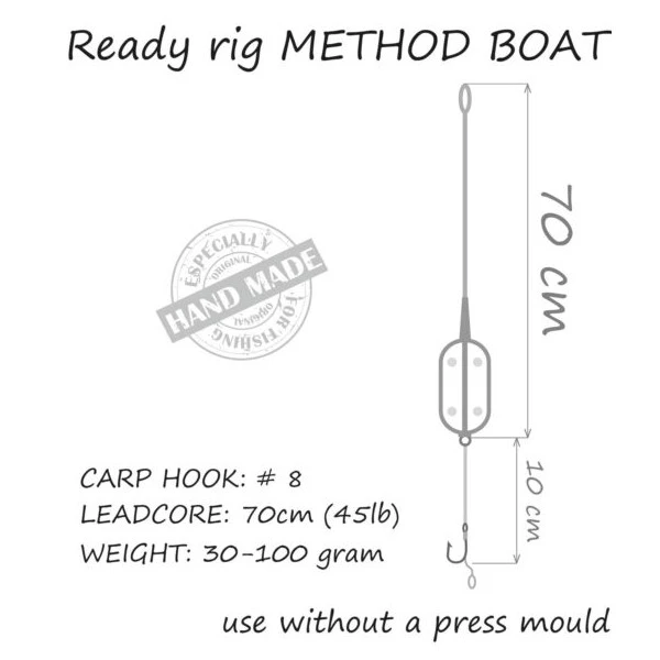 Life-Orange In-Line Carp Rig Method Boat 40g 6 Life-Orange In-Line Carp Rig Method Boat 40g - Afbeelding 4