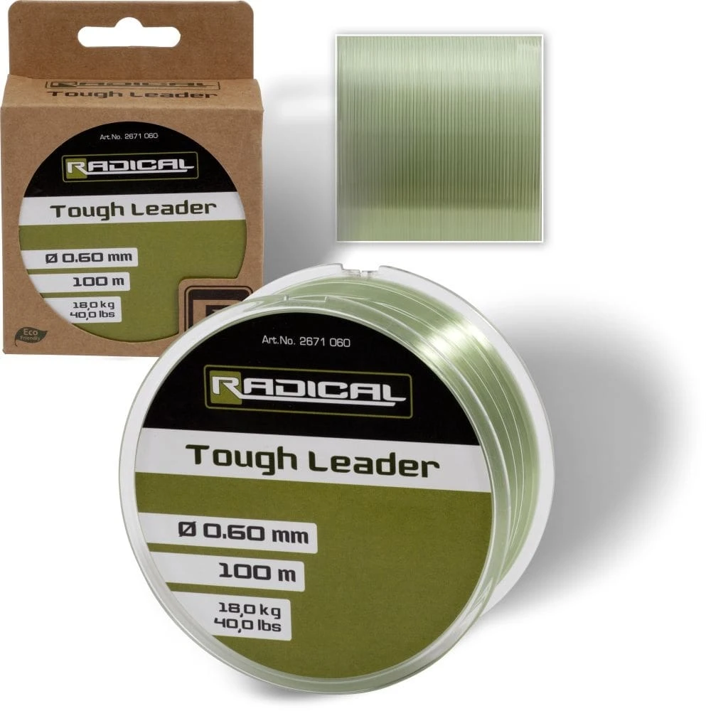 Radical Tough Leader Nylon Voorslag 100m 0,60mm 3 Radical Tough Leader Nylon Voorslag 100m 0,60mm