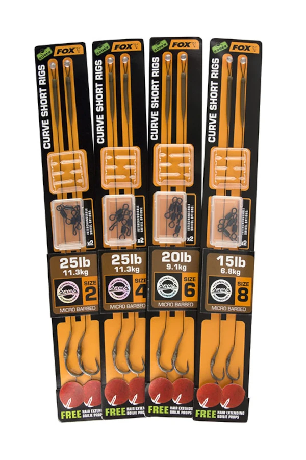Fox Edges Armapoint Curve Short Rigs 20lb Size 6 Micro Barbed Gravelly Brown 2ps 3 Fox Edges Armapoint Curve Short Rigs 20lb Size 6 Micro Barbed Gravelly Brown 2ps