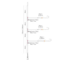 Spro Salt Rig 23 Metal Boom Baitholders 1/0