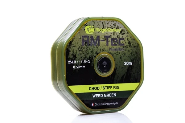 RidgeMonkey RM-Tec Chod Stiff Rig Weed Green 25lb (20m) 3 RidgeMonkey RM-Tec Chod Stiff Rig Weed Green 25lb (20m)